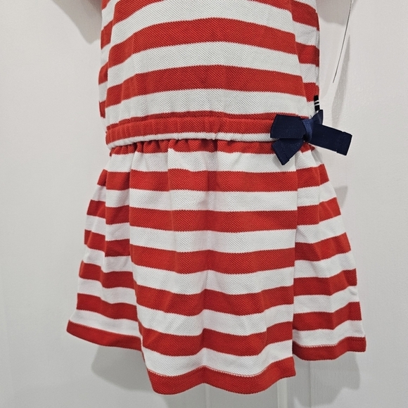 Nautica Girls Red & White Stripe Polo Dress Size 3T NWT - Picture 5 of 14
